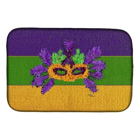 Carolines Treasures Carolines Treasures 8389DDM Mardi Gras Dish Drying Mat 8389DDM